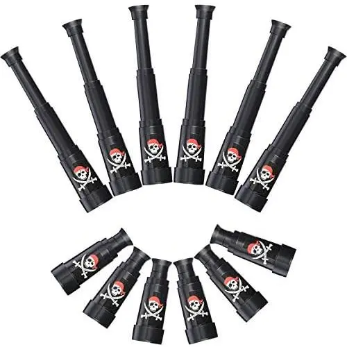 24 Pieces Plastic Pirate Telescopes Pirate Theme Party Telescopes Mini Telescopes Toy for Party Favor Supplies, Black 24 Pieces Plastic Pirate Telescopes Pirate Theme Party Telescopes Mini Telescopes Toy for Party Favor Supplies, Black