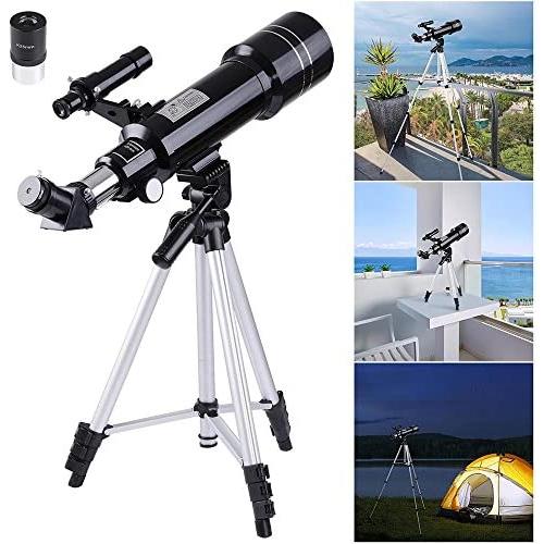 AW 70mm Astronomical Refractor Telescope Refractive Spotting Scope Eyepieces Tripod Kids Beginners