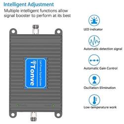 AT&T Cell Signal Booster, Cell Phone Signal Booster for All Carriers AT&T T-Mobile 700MHz Band 12/17 4G LTE Home Office Use Cellular Repeater Amplifier Kit Boost Voice and Data Up to 4,500Sq Ft