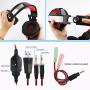 Gaming Headset for Xbox One,PS4,PC,Laptop,Tablet with Mic,Pro over Ear Headphones,Two Free 3.5mm Y Splitter,Noise Canceling,USB Led Light,Stereo Bass Surround for kids,Mac,Smartphones