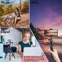 Phone Tripod, Flexible Cell Phone Selfie Stick Tripod, Camera Octopus Tripod Stand Holder with Wireless Remote and Foldable Phone Clip, Compatible with iPhone/Android/DSLR/GoPro Camera