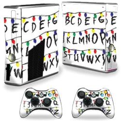 MightySkins Skin Compatible with X-Box 360 Xbox 360 S Console - Stranger Alphabet | Protective, Durable, and Unique Vinyl Decal wrap Cover | Easy to Apply, Remove, and Change Styles | Made in The USA