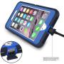 MXX iPhone 8 Plus Case, Heavy Duty Defense Case with Screen Protector [4 Layers] Rugged Rubber Shockproof Protection Case Cover for iPhone 7 Plus/iPhone 8 Plus [5.5 inch] - Blue/Blue
