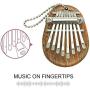 Kalimba Thumb Piano 8 Metal Keys Portable Mini Wooden Finger Mbira with Lanyard Special Gifts for Kids and Adults Beginners