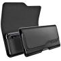 Stronden iPhone 11, iPhone XR Holster - Leather Belt Case with Belt Clip/Loop [Magnetic Closure] Premium Pouch w/Built in ID Card Holder (for Slim/Thin Case ONLY)