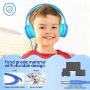 gorsun Kids Headphones with Limited Volume, Children Headphone Over Ear, Kids Headphones for Boys and Girls, Wired Headset for Children-Blue