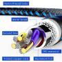 USB C Cable,XIAE 5Pack (3/3/6/6/10FT) Nylon Braided Fast Charging Cable Aluminum Housing Compatible with Samsung Galaxy S10 S9 Note 9 8 S8 Plus,LG V30 V20 G6,Google Pixel,Huawei P30/P20-Black&Blue