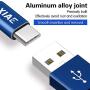 USB C Cable,XIAE 5Pack (3/3/6/6/10FT) Nylon Braided Fast Charging Cable Aluminum Housing Compatible with Samsung Galaxy S10 S9 Note 9 8 S8 Plus,LG V30 V20 G6,Google Pixel,Huawei P30/P20-Black&Blue