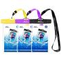 MoKo Waterproof Phone Pouch [3 Pack], Underwater Clear Phone Case Dry Bag with Lanyard Compatible with iPhone 11/11 Pro Max, X/Xs/Xr/Xs Max, 8/7/6 Plus, Samsung S10/S9/S8 Plus, S10e, S20, Note 10/9/8