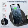 Wireless Charger, QI-EU 3 in 1 Fast Charging Station Compatible with Apple Watch and AirPods Pro, Qi-Certified Wireless Charging Stand for iPhone 11/11pro/11pro Max/X/XS/XR/Xs Max/8/8 Plus