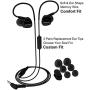 ROVKING Sport Headphones Wired Sweatproof, Over Ear Earbuds for Running Gym Workout Exercise Jogging, Stereo in Ear Earphones w Mic, Noise Isolating Earhook Ear Buds for Cell Phone MP3 Laptop Black