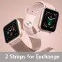 AMATAGE Smart Watch for Android Phones iPhone for Men Women, Fitness Tracker Watch with Heart Rate and Sleep Monitor, Waterproof Activity Tracker (Pink/Extra Band)