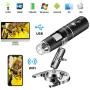 STPCTOU Wireless Digital Microscope 50X-1000X 1080P Handheld Portable Mini WiFi USB Microscope Camera with 8 LED Lights for iPhone/iPad/Smartphone/Tablet/PC