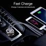 Dual USB Car Charger Quick Charge 3.0 Bling Bling Crystal Car Decorations Black for Fast Charging Car Decors Black for iPhone Android iOS etc