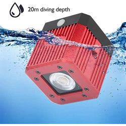 Bewinner Mini Underwater Sports Camera Fill Light for Underwater Photography 20m Diving Mini LED Photography Portable Fill Light 3200K-5600K Dimmable Flash Lamp for Go pro(Red)