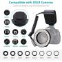 Neewer 48 Macro LED Ring Flash Bundle with LCD Display Power Control, Adapter Rings and Flash Diffusers for Canon 650D,600D,550D,70D,60D,5D Nikon D5000,D3000,D5100,D3100,D7000,D7100,D800,D800E,D60