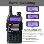 Ham Radio Baofeng Radio 8Watt UHF VHF Dual Band Baofeng Walkie Talkie with 2 Rechargeable 1800mAh Battery Handheld Radio with TIDRADIO Driver Free Programming Cable