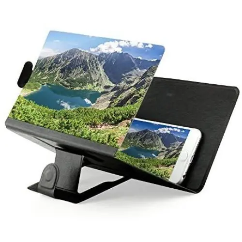 OCT17 Phone Screen Magnifier Cellphone Projector Enlarged Amplifier Mobile Bracket Holder 3D HD Movie Video Stand Compatible with All Smartphone OCT17 Phone Screen Magnifier Cellphone Projector Enlarged Amplifier Mobile Bracket Holder 3D HD Movie Video Stand Compatible with All Smartphone