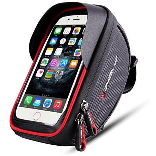 Wallfire Bike Phone Mount Bag, Bicycle Frame Bike Handlebar Bags with Waterproof Touch Screen Phone Case