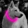 BSEEN LED Dog Collar - Cuttable Water Resistant Glowing Dog Collar Light Up, USB Rechargeable or Battery Powered Pet Necklace Loop for Dogs