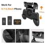 Akiimy 4 in 1 Mobile Game Controller with Cooling Gamepad Grip Fire and Aim Buttons for Fortnite/Knives Out/Rules of Survival/Pubg Mobile Triggers for 4-6.5" Phone