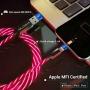 Light up iPhone Charger {MFI Apple Certified} AKAMOS 5ft LED iPhone Charger with Flowing led, USB to Lightning Cable with Quick Charge, Compatible with Phone11/11pro Max/XR/8/8Plus/7/6(Flowing Red)