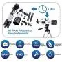 MAXLAPTER Telescope for Kids Astronomy Beginners, 150X Portable Travel Scope 300/70 HD Large View Refractor with Camera Wire Shutter, Smartphone Adapter and Backpack MAXLAPTER Telescope for Kids Astronomy Beginners, 150X Portable Travel Scope 300/70 HD Large View Refractor with Camera Wire Shutter, Smartphone Adapter and Backpack