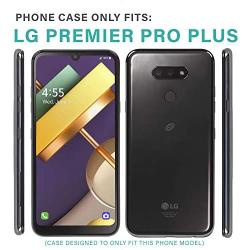 CasemartUSA Phone Case for [LG Premier Pro Plus (L455DL)], [Refined Series][Red] Cover with Kickstand & Holster for LG Premier Pro Plus (Tracfone, Simple Mobile, Straight Talk, Total Wireless)