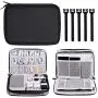 Electronics Organizer, Travel Cable Storage Bag Electronic Gadgets Accessories Case for Charging Cable, Cable Cord, Cell Phone, Hard Drives- Including 5 Pcs Reusable Fastening Cable Ties Electronics Organizer, Travel Cable Storage Bag Electronic Gadgets Accessories Case for Charging Cable, Cable Cord, Cell Phone, Hard Drives- Including 5 Pcs Reusable Fastening Cable Ties