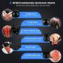 MOICO Handheld Back Massager, 6 Interchangeable Nodes, 10 Speeds & 12 Modes, Cordless Massagers Handheld Deep Tissue Massager for Muscles, Neck, Shoulder, Arms, Leg, Calf, Foot, Full Body Pain Relief
