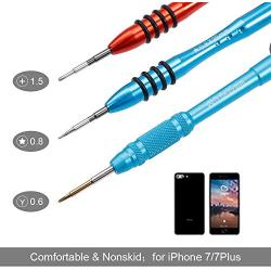 Vastar 16Pcs Cell Phone Repair Tool Kit for iPhone Precision Screwdriver Set with Magnetizer/ Demagnetizer Tool & Opening Pry Tools for iPhone X/8/8 Plus, 7/7Plus,6P/6S/6/5S/5/5C/4S/4/SE,iPod,iTouch