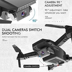 Teeggi M71 Foldable Drone with Camera for Beginners 1080P HD Live Video Drones for Kids, WiFi FPV RC Quadcopter with Optical Flow Positioning, Gesture Control, Altitude Hold, Headless Mode,APP Control