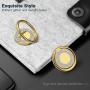 Cell Phone Ring Holder Stand, Allengel 360 Rotation Bling Metal Finger Phone Ring Grip Kickstand for Strongly Magnetic Car Mount Compatible with iPhone/Samsung/LG/Sony/HTC, Gold
