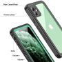 Vapesoon iPhone 11 Waterproof Case, Built-in Screen Protector 360 Full-Body Protection Clear Call Quality Heavy Duty Waterproof Shockproof Cover Case for iPhone 11 2019（6.1 Inch）-Black/Green