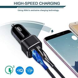 Lighter Charger Adapter, USB Car Charger, AILKIN 4.8a Fast Charging Dual Port Cargador de Carro for iPhone SE 11Pro Max 10 X XR XS Max 8 Plus 7s 6s, iPad, Samsung Galaxy S10e A10 S10 Plus S9, LG, GPS