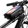 QIANMA Bicycle Bag Mountain Bike Mobile Phone Bag Rainproof Waterproof MTB Front Bag Mobile Phone Case Bicycle Top Tube Bag Cycling Accessories