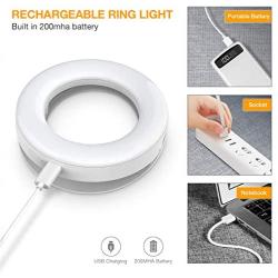 Selfie Ring Light, 3 Lighting Modes Rechargeable Clip on Selfie Fill Light, Cell Phone Lights with 40 LED Beads, Selfie Ring(White)