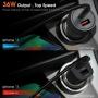 USB C Car Charger, ZeeHoo 36W 2-Port Fast PD Car Charger with 18W Power Delivery and Quick Charge 3.0 3A Compatible with iPhone - Galaxy S10 S9 S8 S7 S6 and More (3.3ft USB C Cable Included)