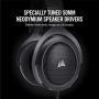 CORSAIR HS50 - Stereo Gaming Headset - Discord Certified Headphones - Works with PC, Mac, Xbox One, PS4, Nintendo Switch, iOS and Android – Carbon