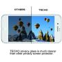 TECHO Privacy Screen Protector for iPhone 8 7 6s 6, Anti Spy 9H Tempered Glass, Edge to Edge Full Cover Screen Protector [Anti-Fingerprint] [Bubble Free] [Full Coverage] (White)