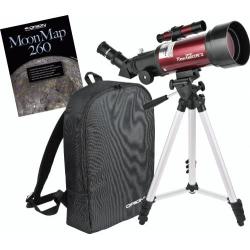 Orion 10034 GoScope II 70mm Refractor Travel Telescope Moon Kit (Burgundy)