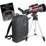 Orion 10034 GoScope II 70mm Refractor Travel Telescope Moon Kit (Burgundy)