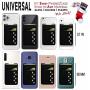 Double Pocket - Adhesive Card Holder - Cell Phone Pouch - Stick on Lycra Pocket - Carry Credit Cards and Cash (Black - CAT PAW)