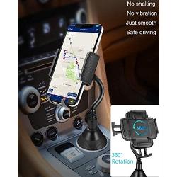 Lorima Car Cup Holder Phone Mount with A Long Flexible Neck for Cell Phones iPhone 11 Pro Max/SE/XS/Max/X/8/7 Plus/Galaxy/Google Pixel