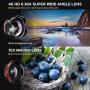 AFAITH 5 in 1 Phone Camera Lens Kit-12X Zoom Telephoto Lens + 0.36X Wide Angle+ 180° Fisheye Lens+ Dual 15X Macro Lens for iPhone X/XS/8/8P/7/6, Samsung S10/S10+/S9/S8/S6 and Other Smartphone