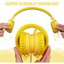 ONTA gorsun Foldable On Ear Audio Adjustable Lightweight Headphone for Children Cellphones Smartphones iPhone Laptop Computer Mp3/4 Earphones (Yellow)