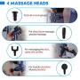 Massage Gun Deep Tissue for Athletes, 20 Speed Percussion Muscle Massager for Pain Relief, Handheld Electric Body Massager for Back Neck, Cordless Vibration Drill Massager with Quiet Brushless Motor