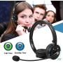 Bluetooth Headphones with Microphone LUXMO Wireless Bluetooth Headset [Noise Cancelling & Listen to Music] with Mic Car Phone Headset for iPhone Android Cellphone Office Call Center Skype Truck Driver