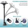 Windshield Car Phone Mount Universal Cell Phone Holder Car Long Arm Holder for iPhone Xs Max R X 8 Plus 7 Plus 6S Samsung Galaxy S9 S8 Edge S7 S6 LG Sony and More (12inch)