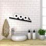Toilet Paper Holder - Sisyphus Shelf for Toilet Paper Rolls - Bath Decor - Tilted Toilet Paper Rack - Bathroom Accessories - Black Toilet Paper Storage - Unique Tissue Paper Rolls Storage